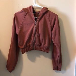 Cropped orange hoodie!